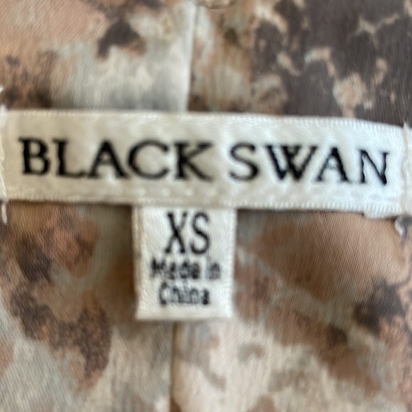 Black Swan mauve snake print dolman sleeve top with back tie XS EUC - Picture 5 of 11